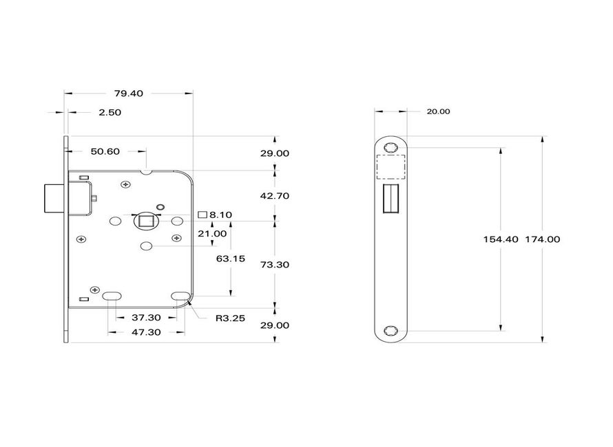 Mauer BSW magneet 1545 LP RVS
