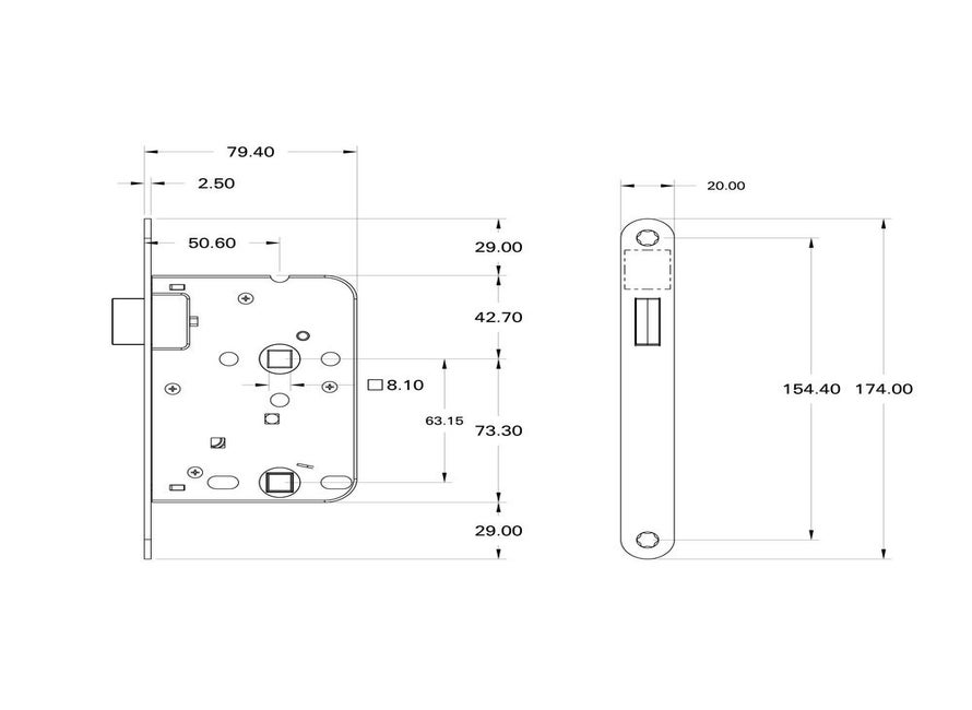 Mauer BSW magneet 1545 WC63 RVS