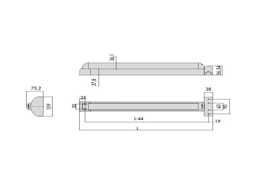 59711.11.0 paniekbalk 840 mm