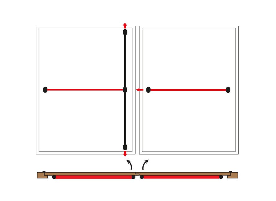 Cisa TOUCH dubb.deur 840 1+2 p L/R