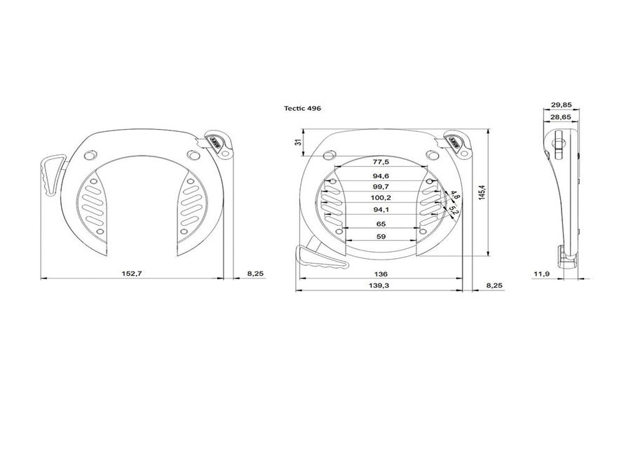Abus ringslot 496 tectic zwart