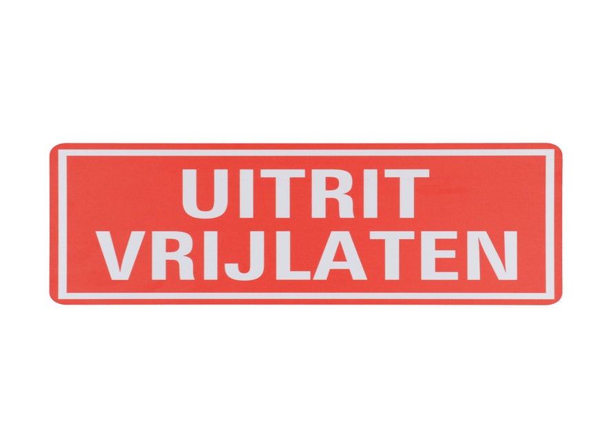 Bord Z142 Uitrit Vrijlaten