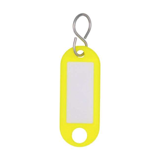 Doos sleutellabel fluor Geel S-haak