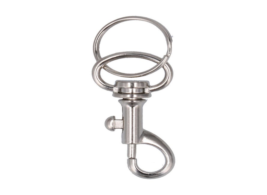 Musketonhaak nikkel klein los gest.