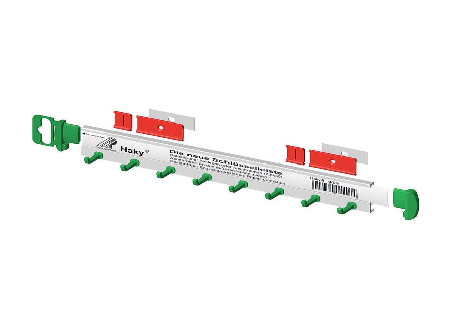 Haky sleutellijst  8 haken groen