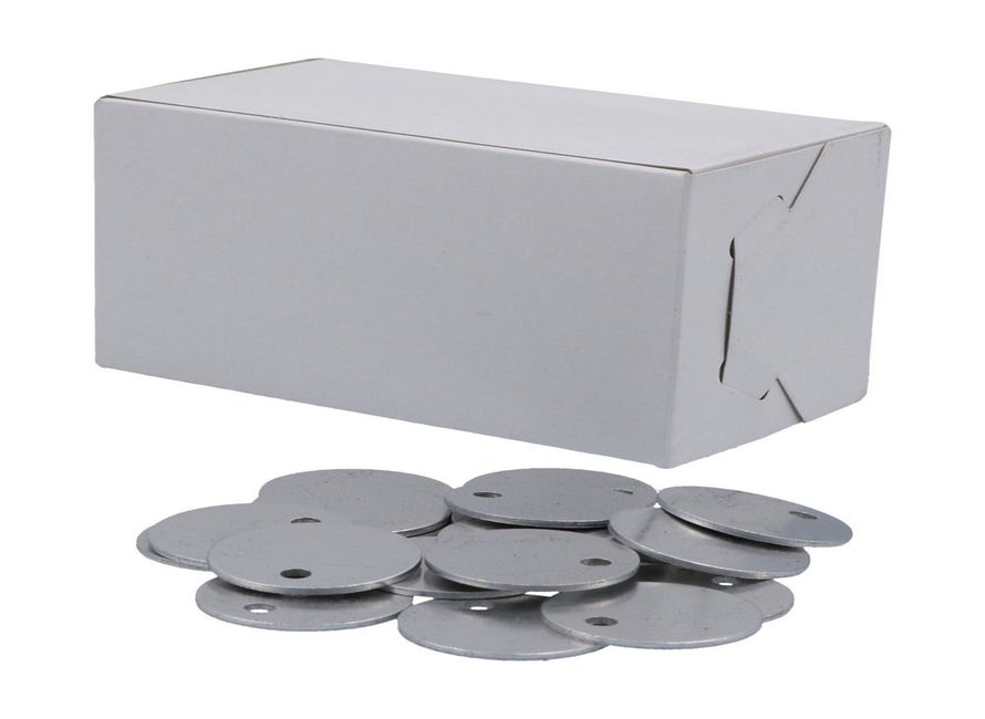 Doos Aluminium penningen 30x1,5mm