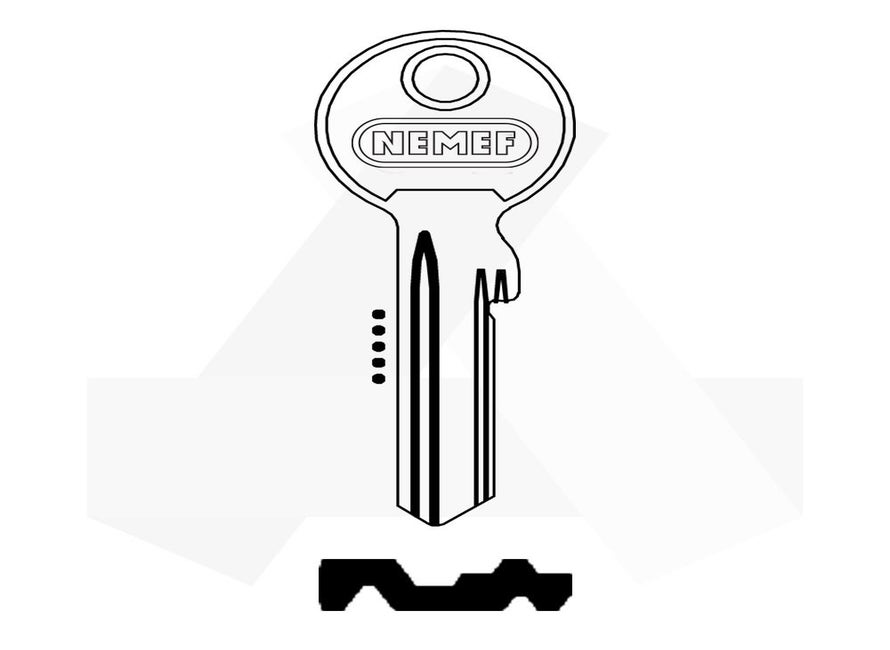 NEMEF sleutel origineel SV109-L434