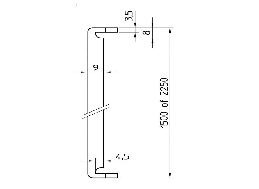Nemef staaf 7E-150 cm verzinkt