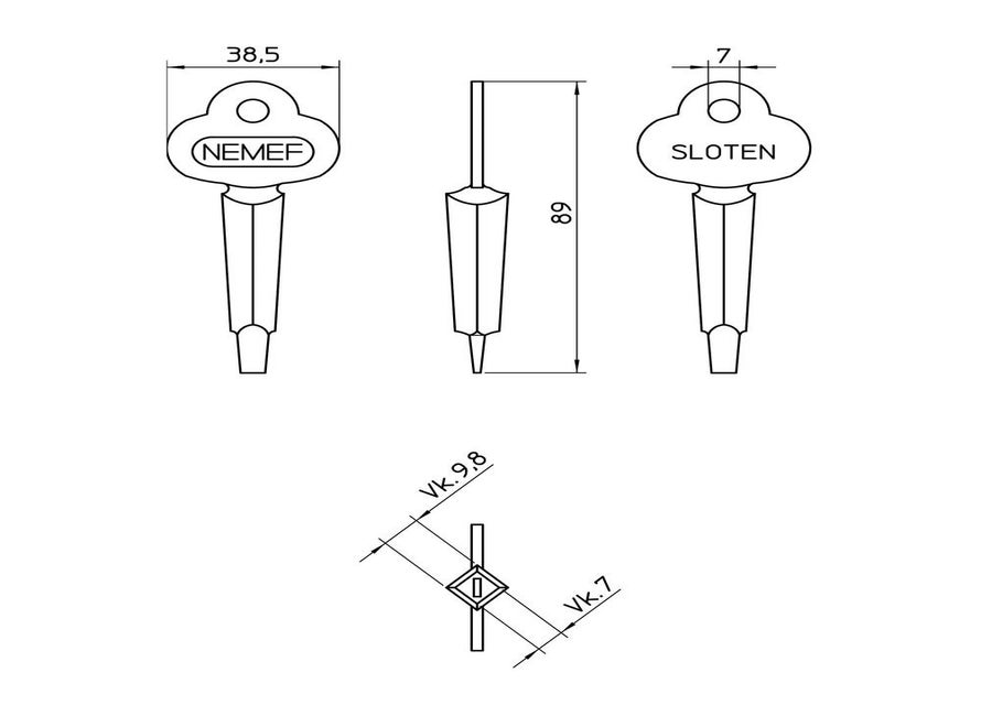 Nemef Steeksleutel Ks 25