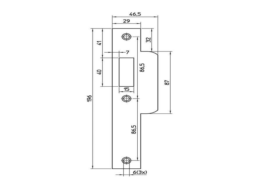 Nemef sluitplaat P649/47 RS RH