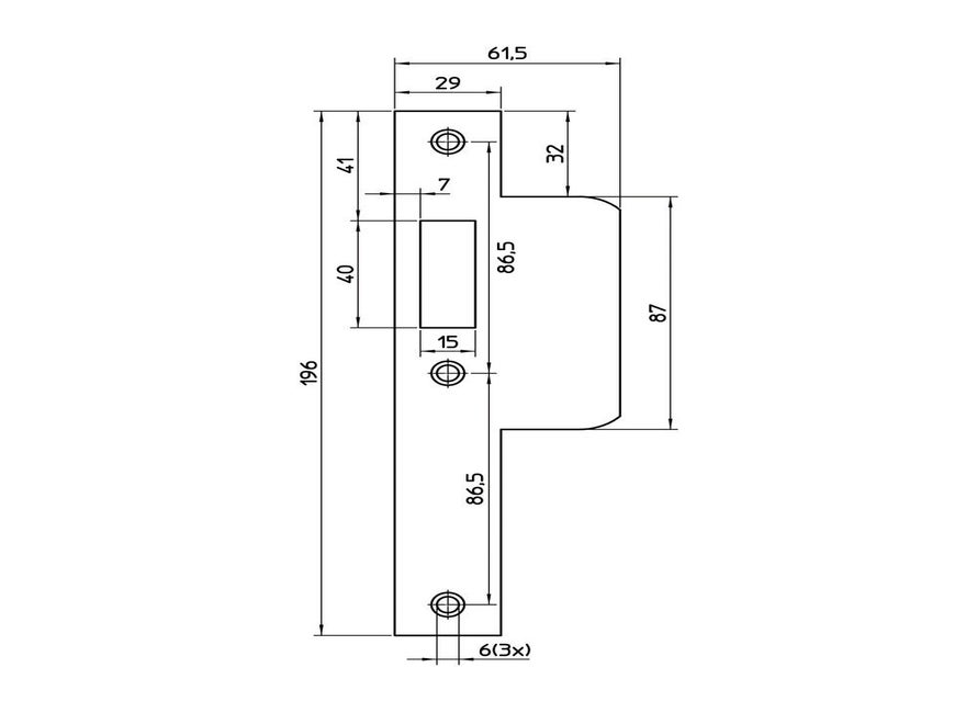 Nemef sluitplaat VP649/47 RS RH