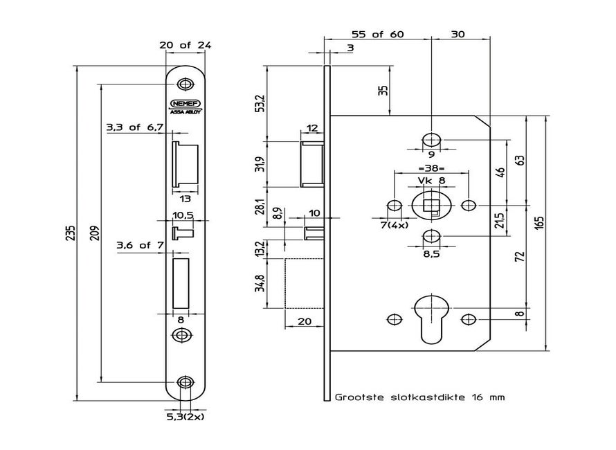Nemef Paniek Slot 699/35-60 Dr4