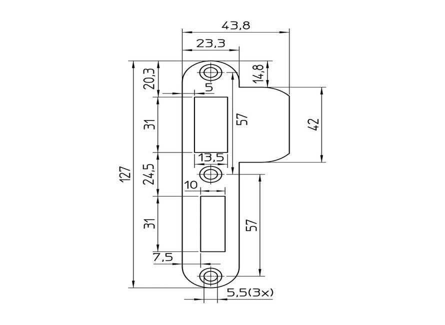 Nemef sluitplaat P1279/17 RS RD