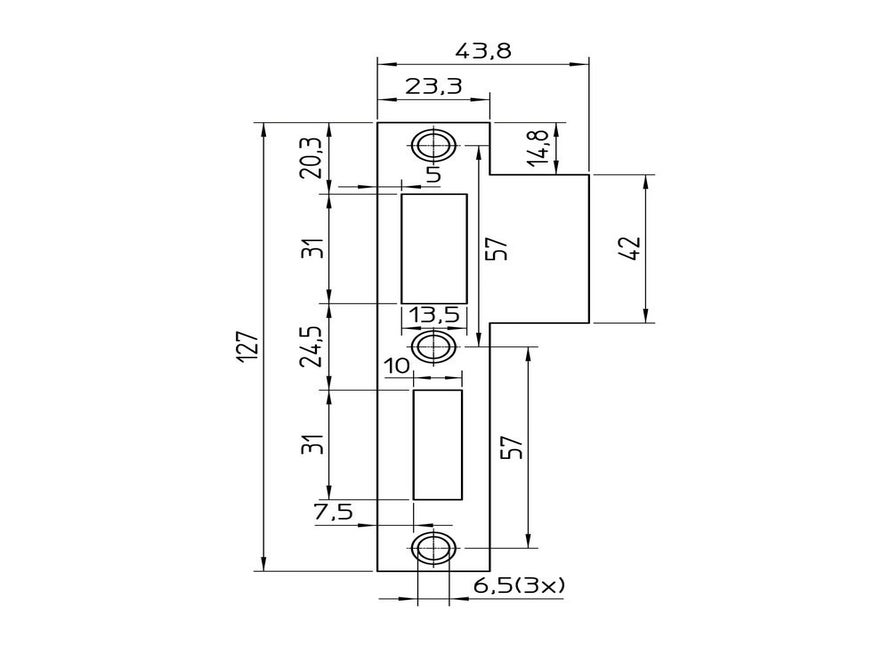 Nemef sluitplaat P1279/17 RS RH