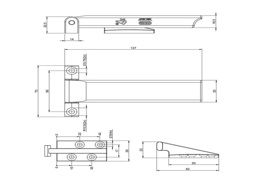 Nemef kierstandhouder 2831/17 SKG
