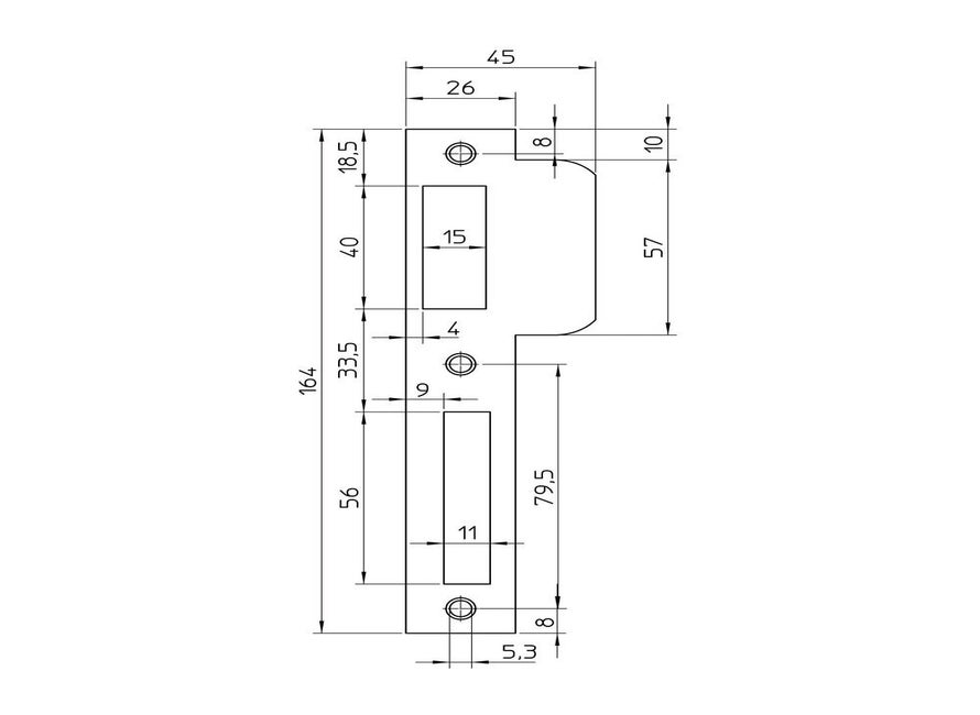 Nemef sluitplaat P8691/12 LS