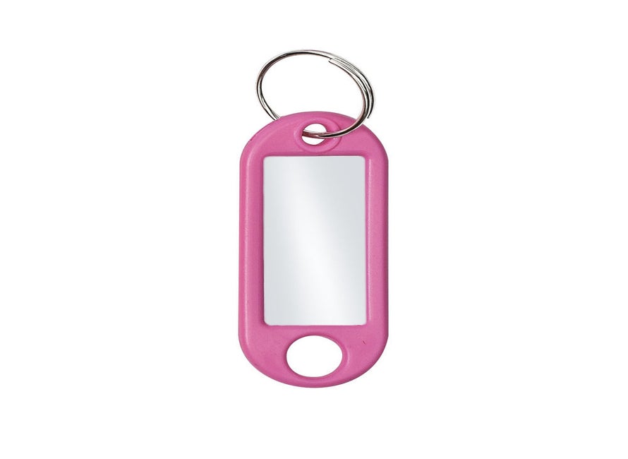 Doos labels ring Roze 100st