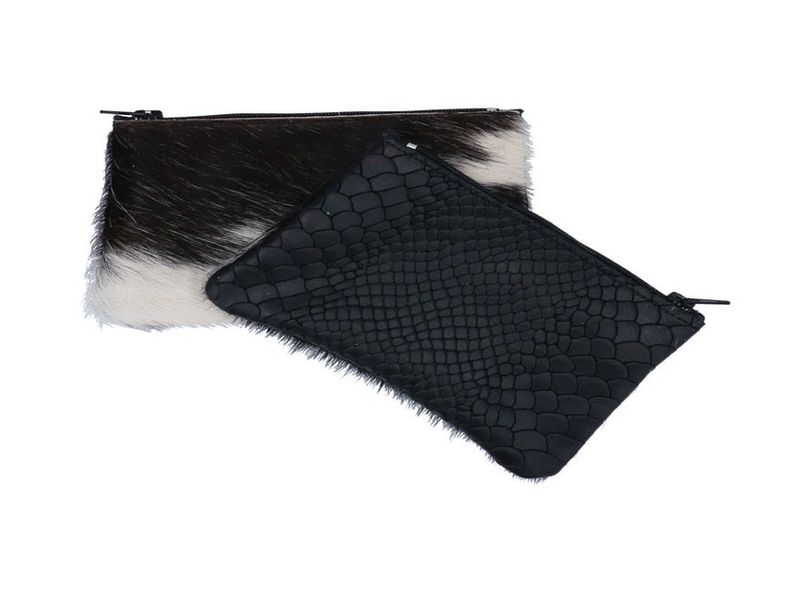 Etui à clés Peau vache grand noir