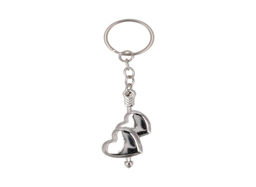 Porte-clé Double coeur