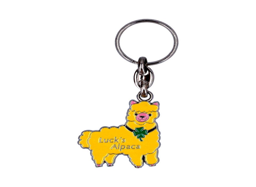 Sleutelhanger Lucks Alpaca geel