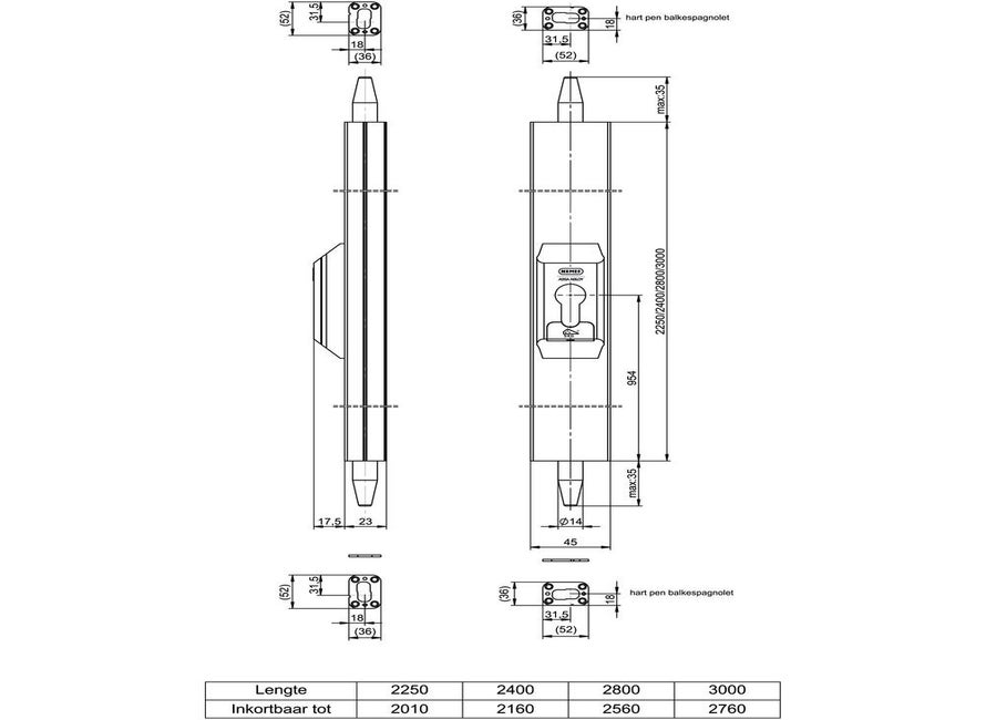 Nemef ESP 5092-03 2250-2010mm 9010