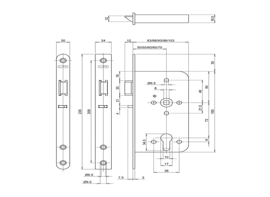 Lips PSU 2426-60-17T24 PC72 R2-R4