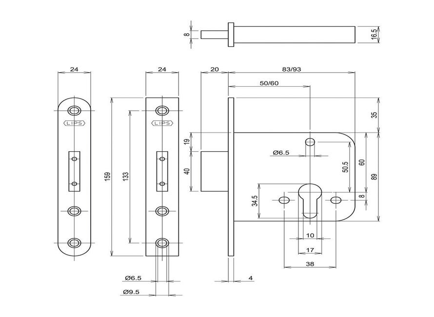 Lips VBW 2454-60-17T24 PC LR SKG2