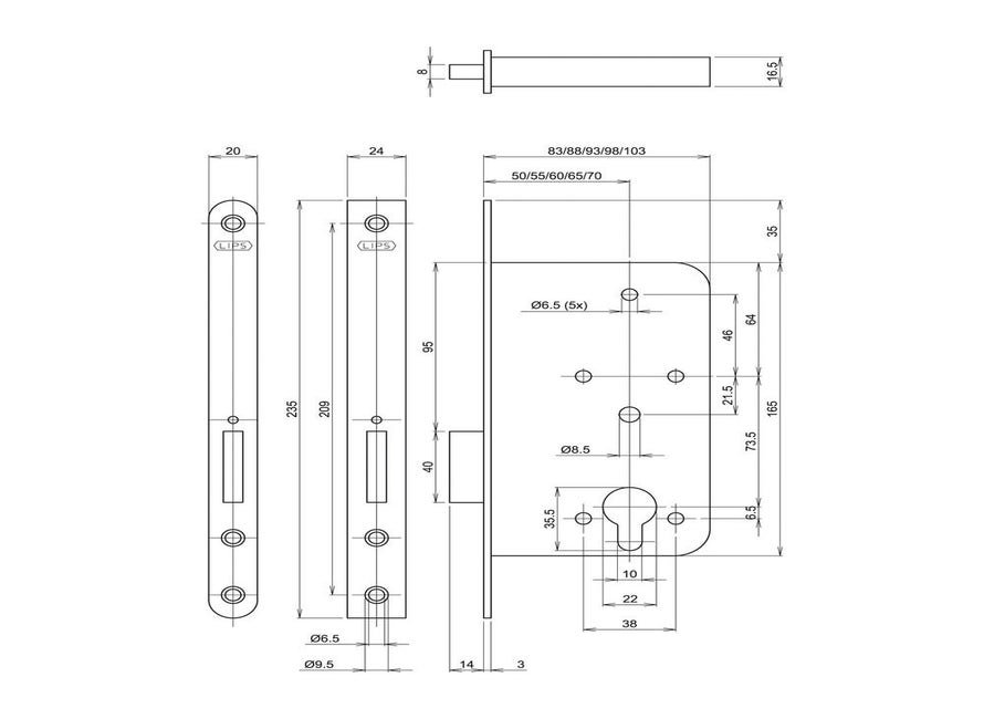 Lips PSU 2458-60-17T24 RC LR