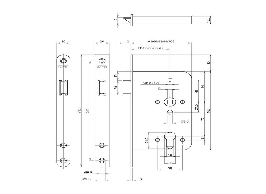Lips PSU 2466-60-17U20 LP LR