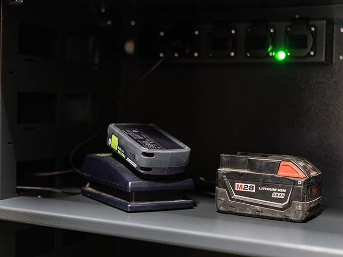 Resultaat na accubrand - thermal runaway - in Batteryguard lithium-ion accukast